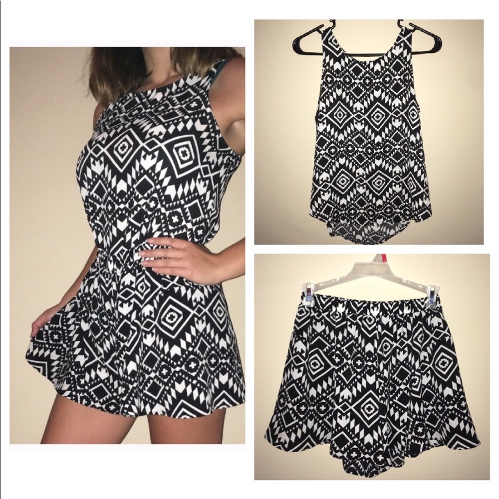 Matching Aztec Tank & Shorts Set
